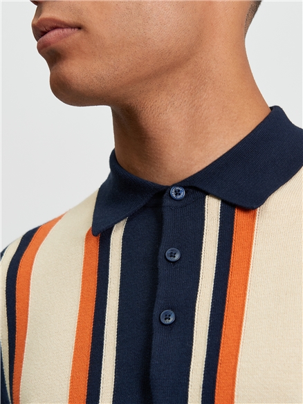 Vertical Stripe Polo