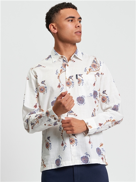 Floral Craft Print  Shirt