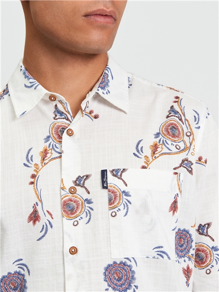 Floral Craft Print  Shirt