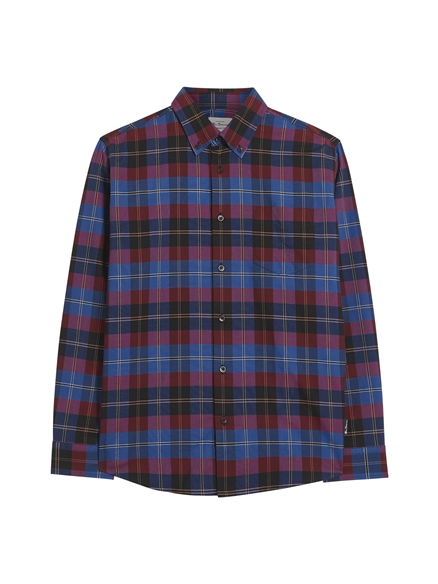 Oxford Check Shirt in Cobalt