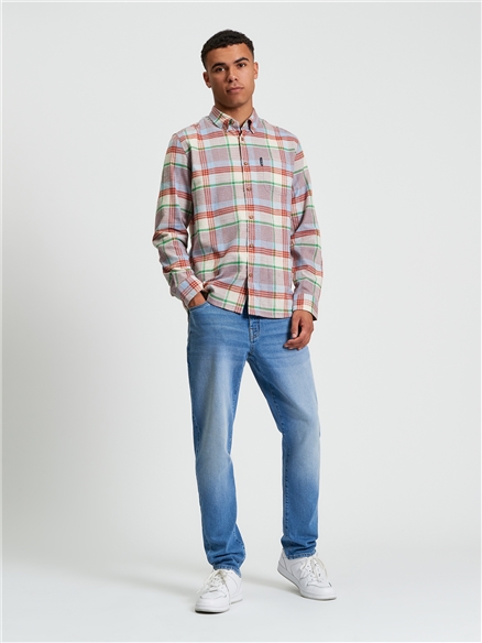 Brushed Crepe Check Shirt
