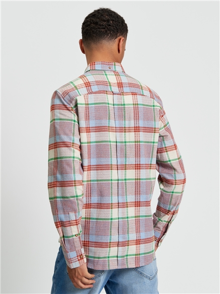 Brushed Crepe Check Shirt