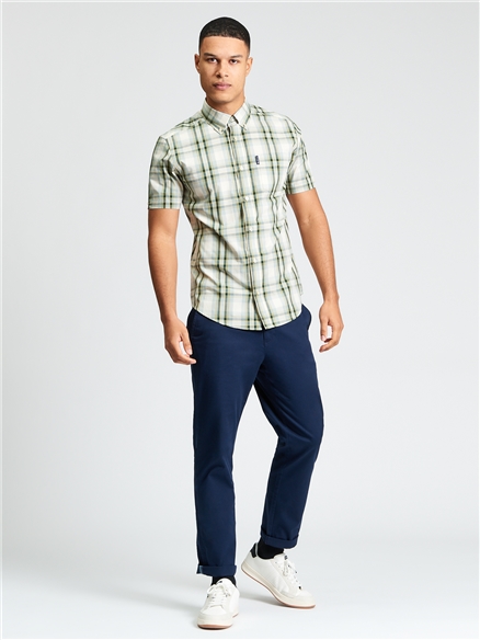 Short Sleeve Classic Check Shirt in Forest