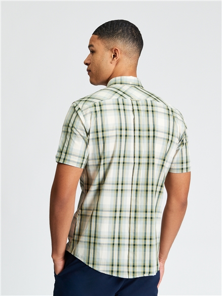 Short Sleeve Classic Check Shirt in Forest