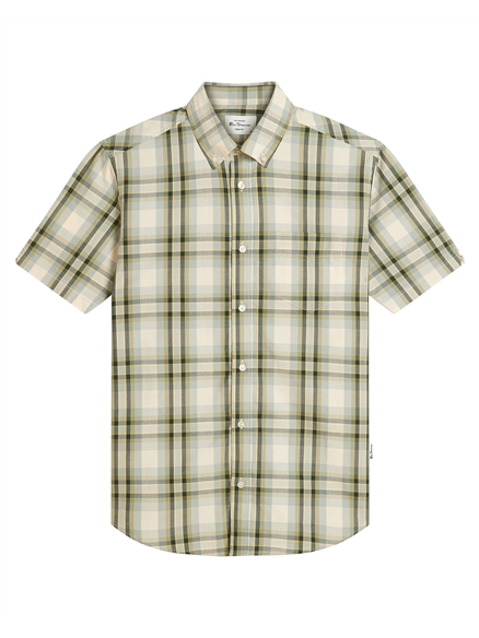 Short Sleeve Classic Check Shirt in Forest