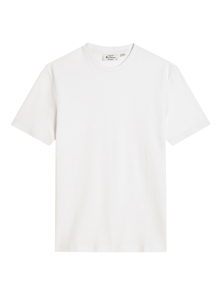 Jacquard Pattern Tee in White