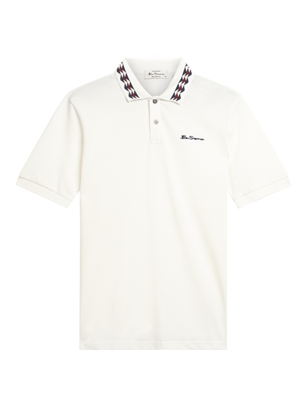 Collar Interest Polo in Snow White