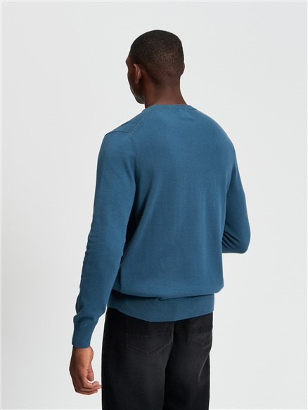 Pique Textured Front Crew