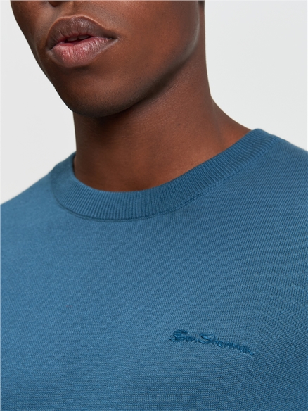 Pique Textured Front Crew