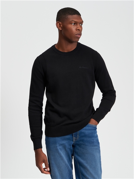 Pique Textured Front Crew