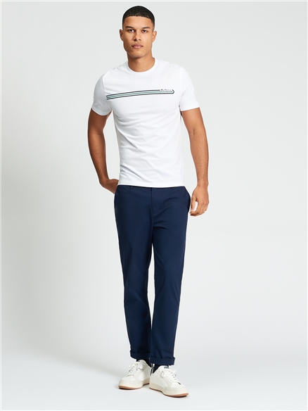 Core Stripe Tee in White