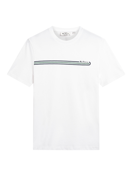 Core Stripe Tee in White