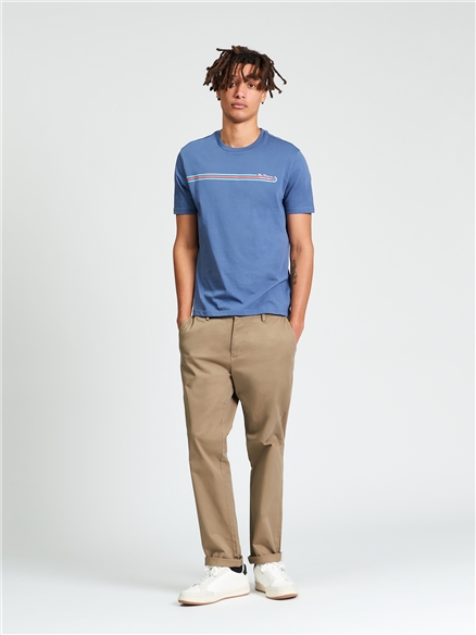Short Sleeve Core Stripe Tshirt in Indigo