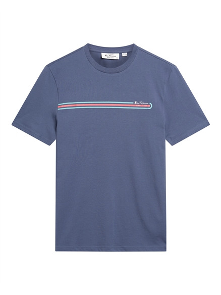 Short Sleeve Core Stripe Tshirt in Indigo