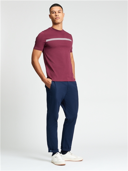 Core Stripe Tee in Aubergine