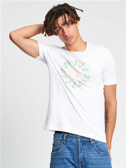 Short Sleeve Plectrum Target Tshirt in White