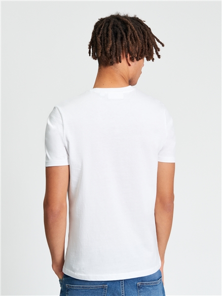 Short Sleeve Plectrum Target Tshirt in White