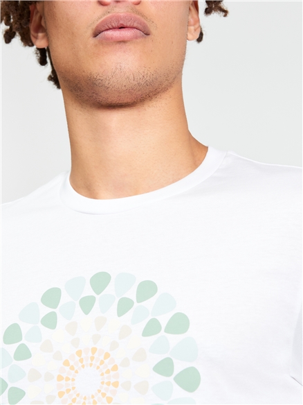 Short Sleeve Plectrum Target Tshirt in White