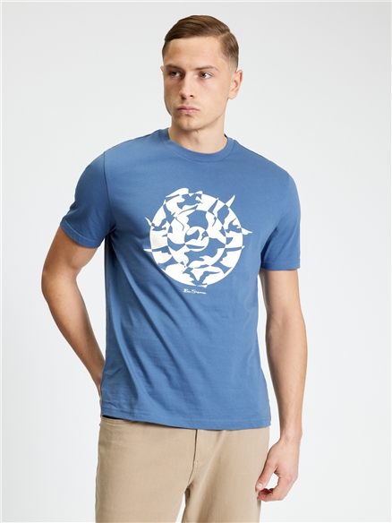 Seagull Target Tee in Indigo