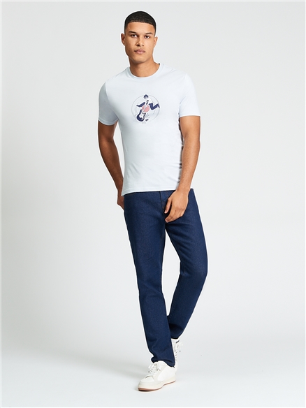  Short Sleeve Smash Target Tshirt in Light Blue