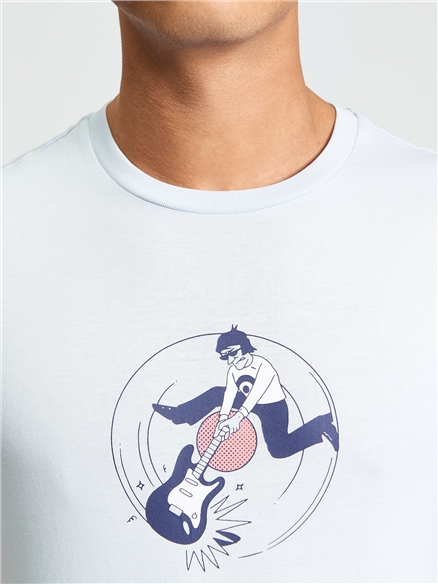  Short Sleeve Smash Target Tshirt in Light Blue