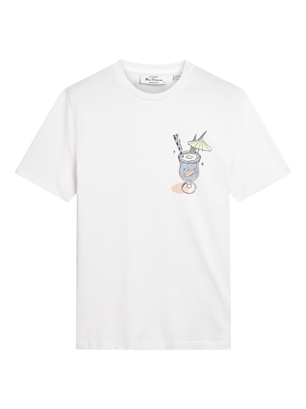 Gold Fish Bowl Tee in White
