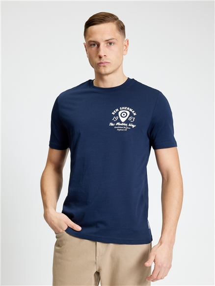 Short Sleeve Acoustic Tshirt in Dark Navy
