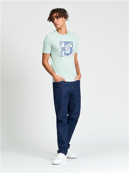Short Sleeve Comic Target Tshirt in MINT
