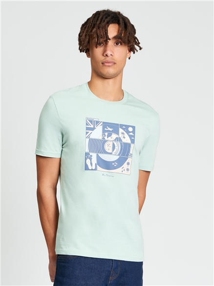 Short Sleeve Comic Target Tshirt in MINT
