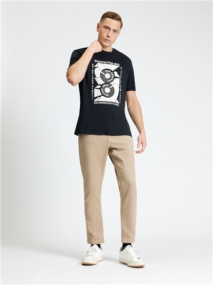 Record Swap Tee in Black