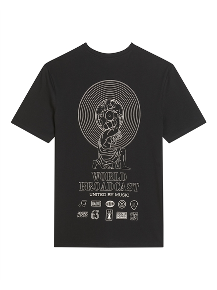 World Broadcast Tee in Black