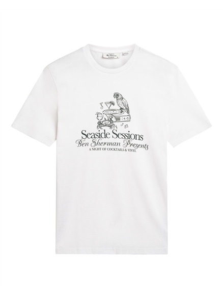 Short Sleeve Seaside Sessions Tshirt in White