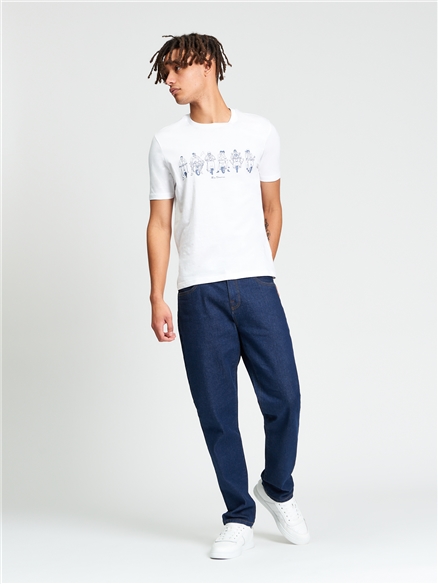 Short Sleeve The Start Line Tshirt in White