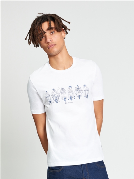 Short Sleeve The Start Line Tshirt in White