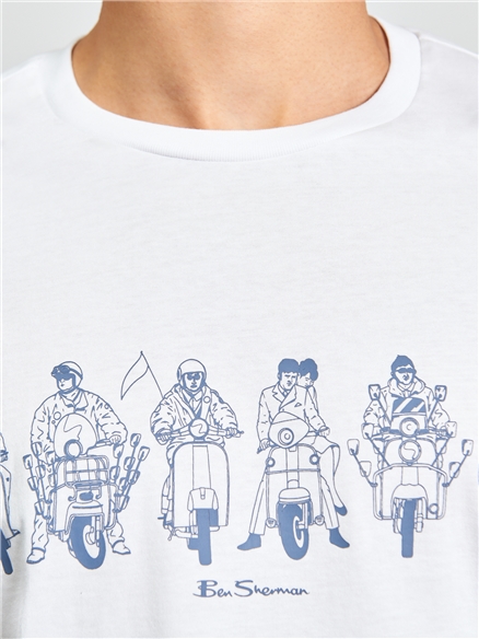 Short Sleeve The Start Line Tshirt in White