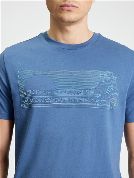 A Way Of Life Tee in Indigo