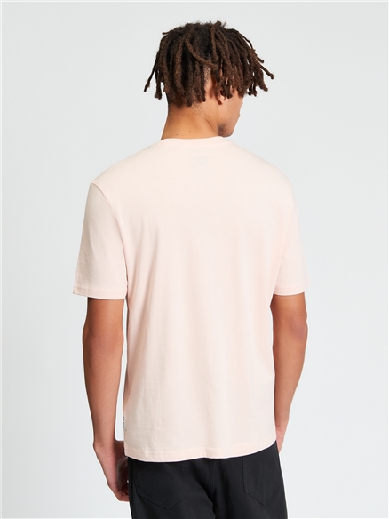 Short Sleeve World Dj Tshirt in Blush Pink