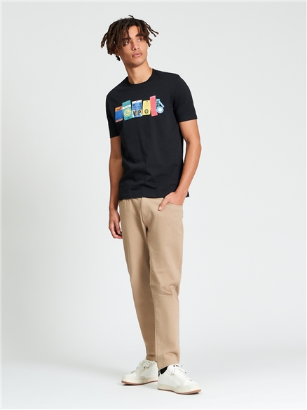 Short Sleeve Festival Pass Tshirt in Black