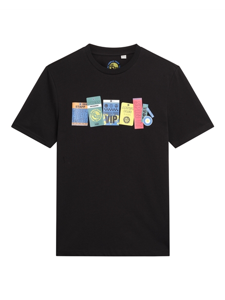 Short Sleeve Festival Pass Tshirt in Black