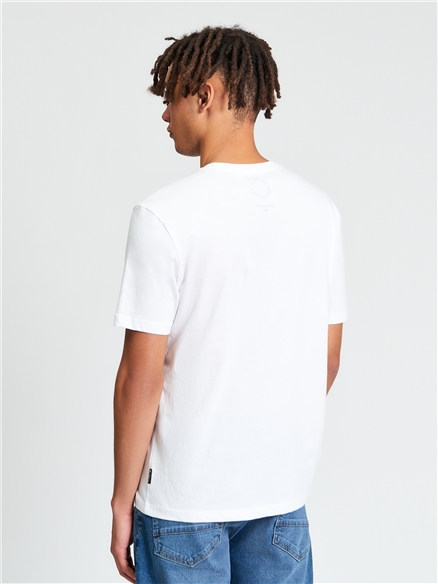 Short Sleeve Festival Flag Tshirt in White