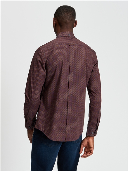 Long Sleeve Split Spot Print