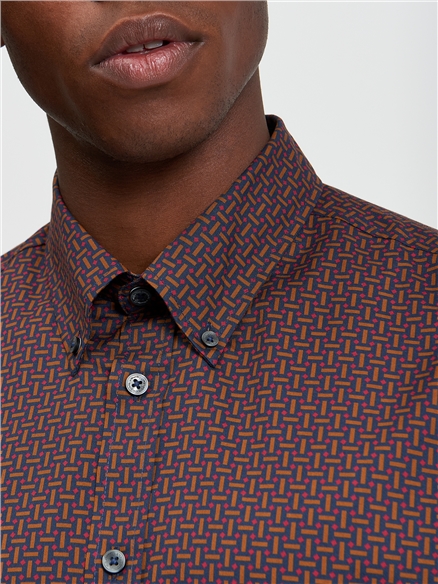 Long Sleeve Split Spot Print