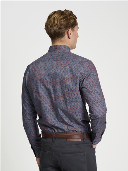 Long Sleeve Foulard Print