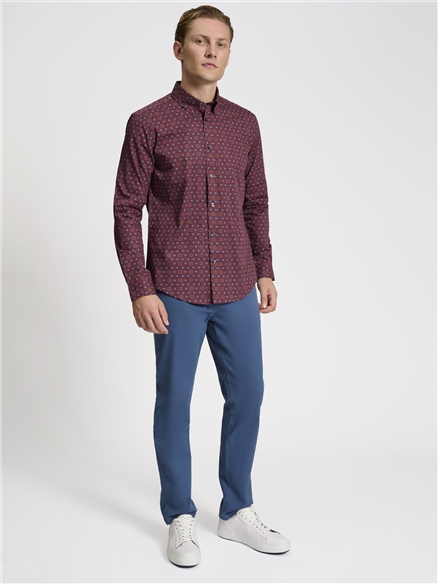 Long Sleeve Foulard Print