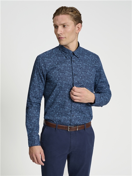 Long Sleeve British Mono Floral Print