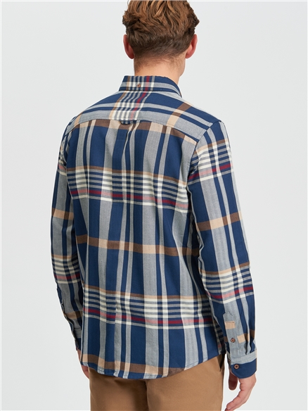 Long Sleeve Herringbone Check
