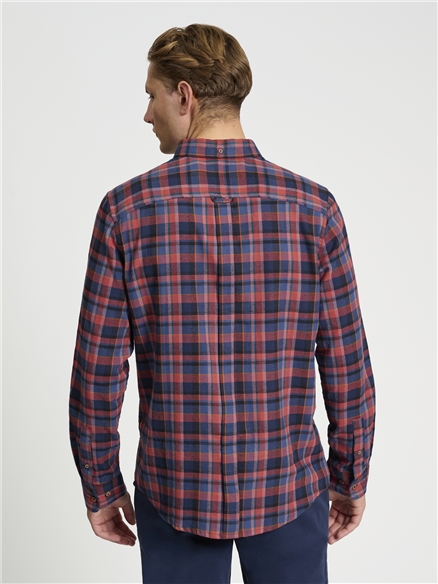 Long Sleeve Brushed Plaid Check