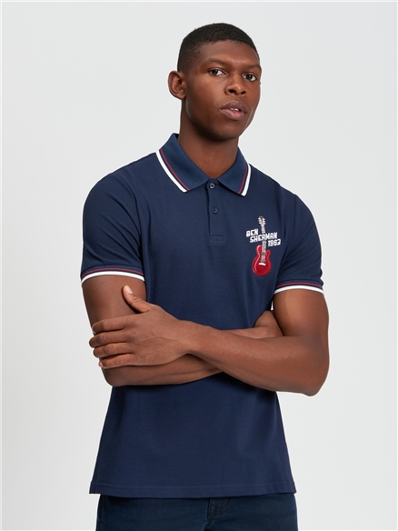 Guitar Embroidered Polo