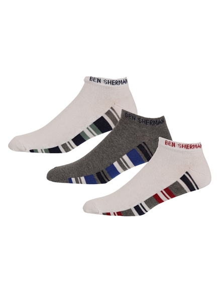 Clarence 3 Pack Ankle Socks