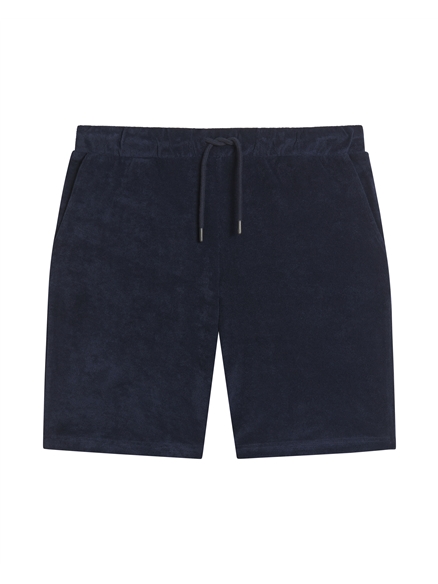 Towelling Short in Dark Navy